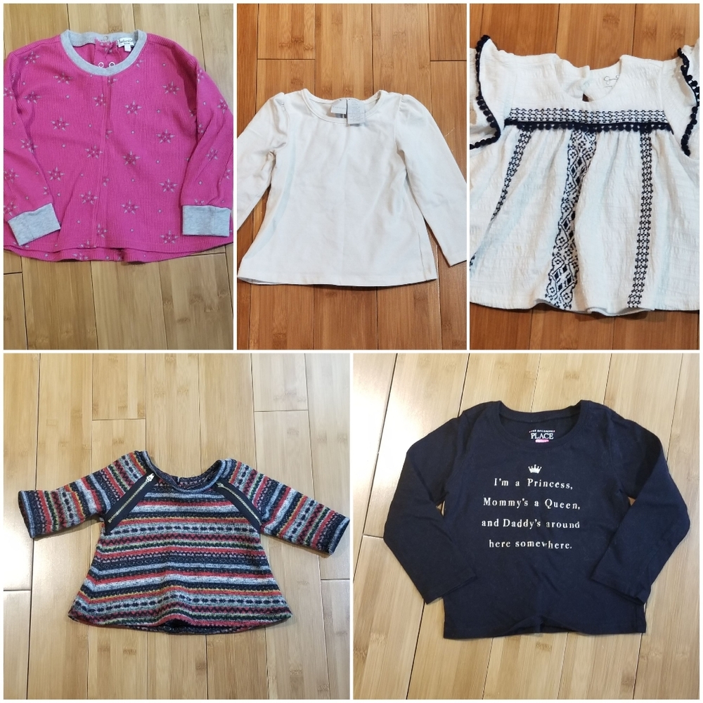 Bundle (5) toddler girl tops 18-24 mths